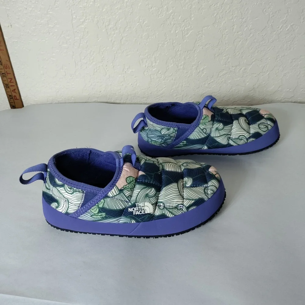 The North Face Kids ThermoBall Traction Mules Swirl Green Blue US 3